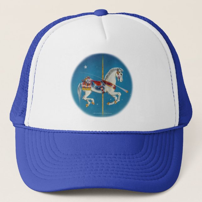 Hats, Caps - Red, White & Blue Carousel Horse (Front)