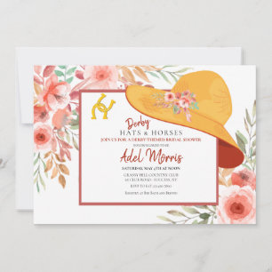 Hats Horses and Flowers Debby-Theme Bridal Shower Invitation