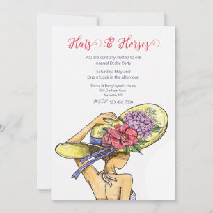 Hats & Horses Derby Party Invitation