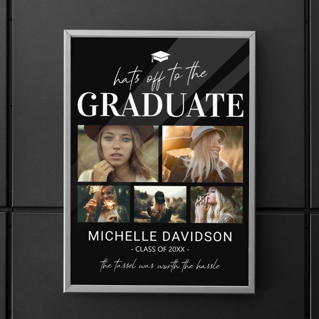 Hats Off Graduate 5 Photo Keepsake Poster (Creator Uploaded)