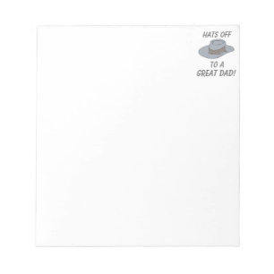 Hats Off-Grey Hat Notepad