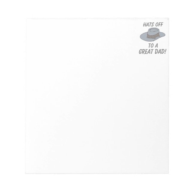 Hats Off-Grey Hat Notepad (Front)