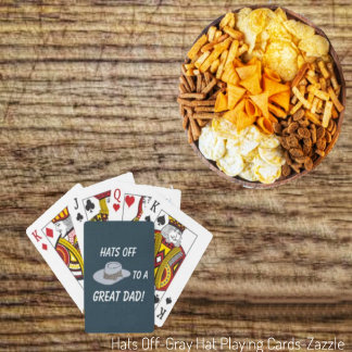 Hats Off-Grey Hat Playing Cards