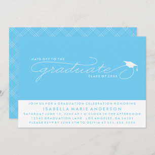 HATS OFF TO THE GRADUATE   GRADUATION INVITATION
