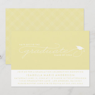 HATS OFF TO THE GRADUATE GRADUATION INVITATION