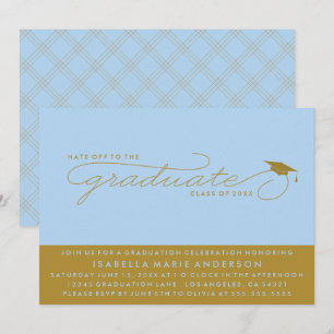 HATS OFF TO THE GRADUATE GRADUATION INVITATION
