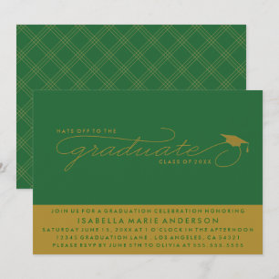 HATS OFF TO THE GRADUATE GRADUATION INVITATION