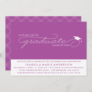HATS OFF TO THE GRADUATE GRADUATION INVITATION