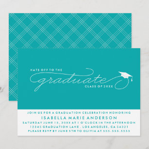 HATS OFF TO THE GRADUATE GRADUATION INVITATION