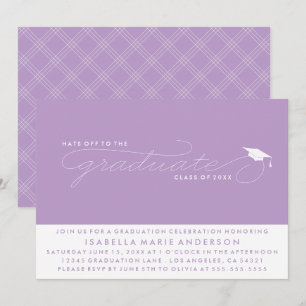 HATS OFF TO THE GRADUATE GRADUATION INVITATION