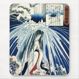 Hatsuhana Under Tonosawa Waterfall Kuniyoshi Fine Mouse Mat