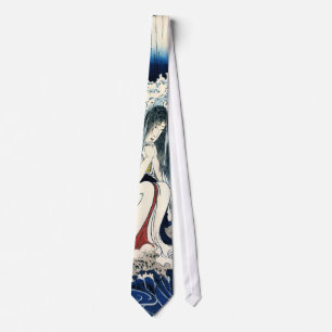 Hatsuhana Under Tonosawa Waterfall Kuniyoshi Fine Tie