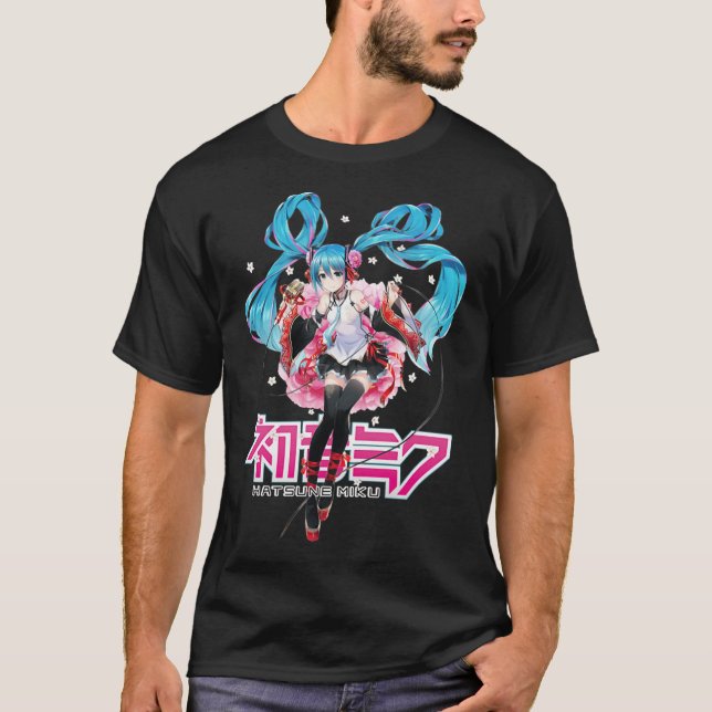 Hatsune Miku - Sakura With Logo    T-Shirt (Front)