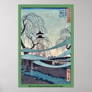 Hatsune riding grounds,by Ando,Hiroshige Poster