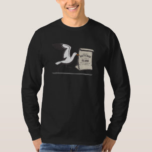 Hatteras Island Nc Seagull Lunch Summertime Vacati T-Shirt