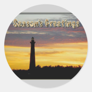 Hatteras Lighthouse Season's Greetings Stickers