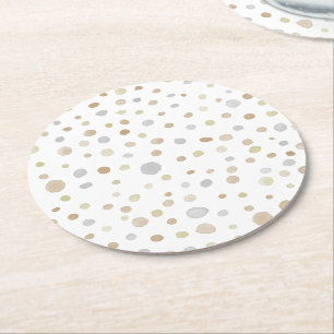 Hattie Confetti Watercolor Dots Paper Coaster
