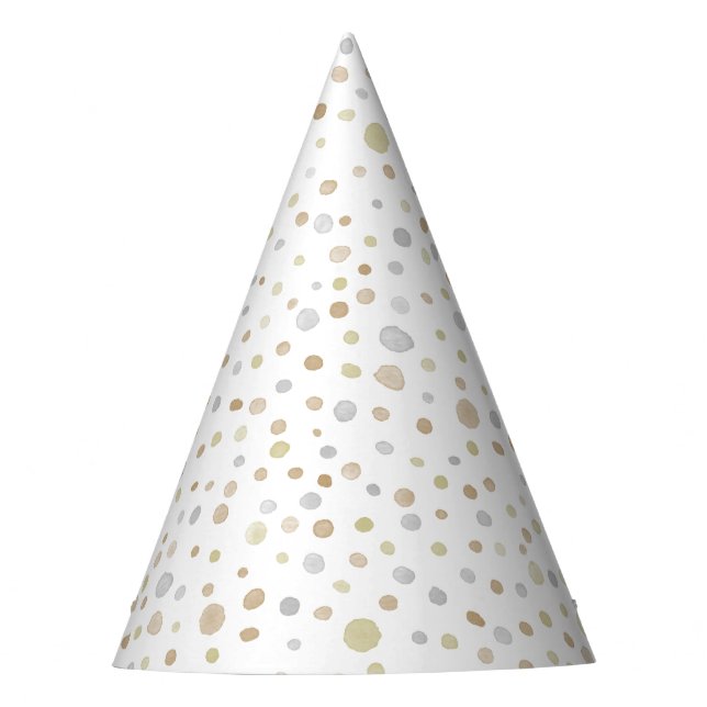 Hattie Confetti Watercolor Dots Party Hat (Front)