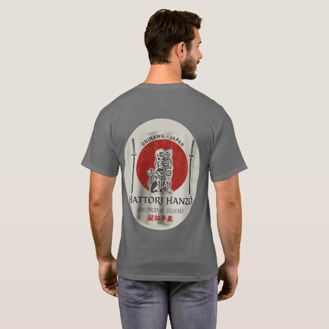 Hattori Hanzo Sword & Sushi T-Shirt (Back Full)