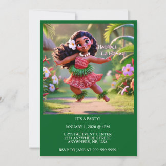 Hauʻoli Hula Princess Invitation