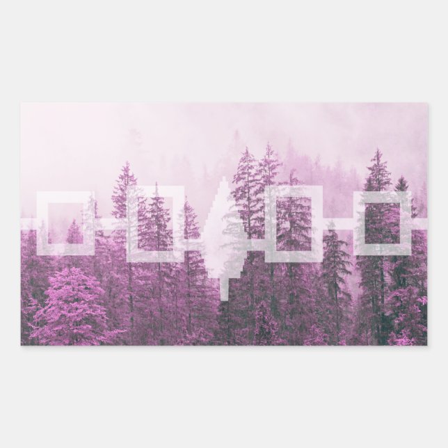 Haudenosaunee Misty Forest Flag  Rectangular Sticker (Front)