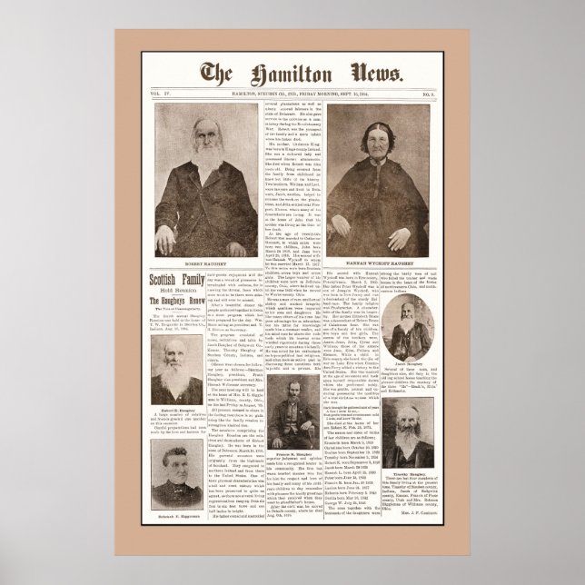 Haughey Family Reunion -Sept 16, 1904- Brown Poster (Front)