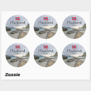 Haukland Souvenir Classic Round Sticker