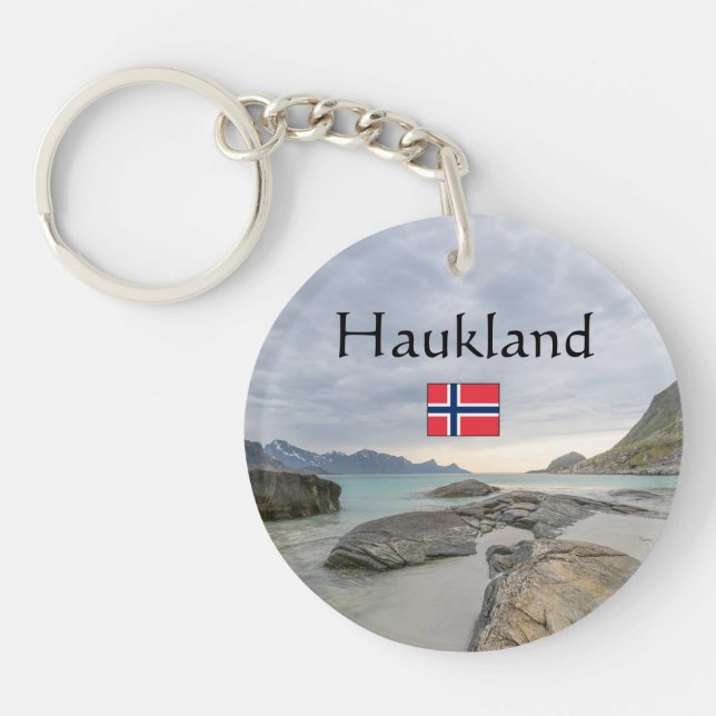 Haukland Souvenir Key Ring (Front)