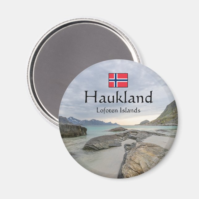 Haukland Souvenir Magnet (Front/Back)