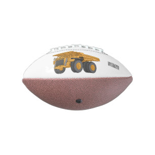 Haul truck cartoon illustration american football