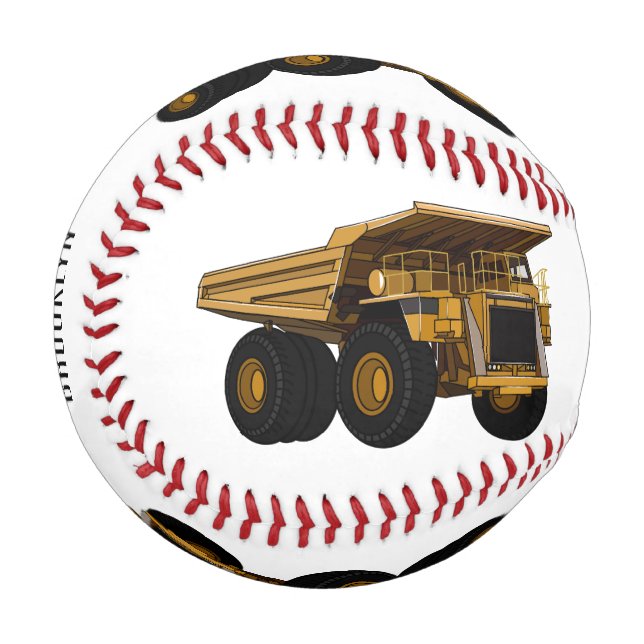 Haul truck cartoon illustration baseball (Front Left)