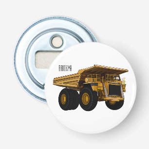 Haul truck cartoon illustration bottle opener