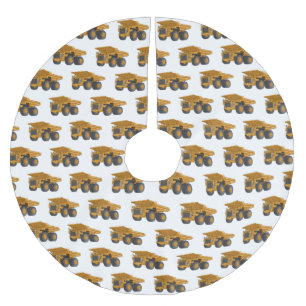 Haul truck cartoon illustration  brushed polyester tree skirt