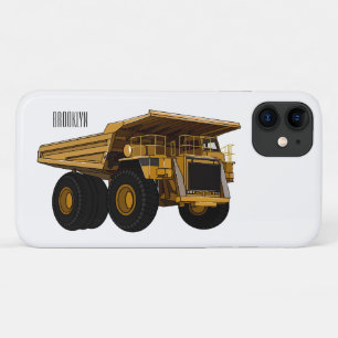 Haul truck cartoon illustration iPhone 11 case