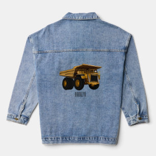 Haul truck cartoon illustration denim jacket