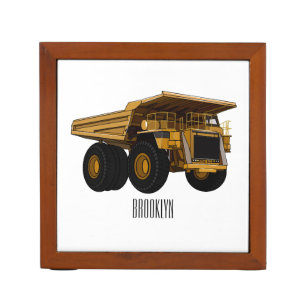 Haul truck cartoon illustration desk organiser