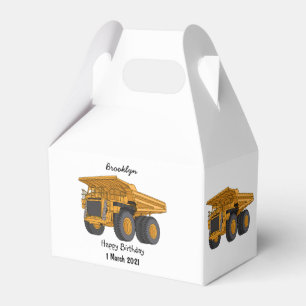 Haul truck cartoon illustration favour box