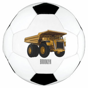 Haul truck cartoon illustration football