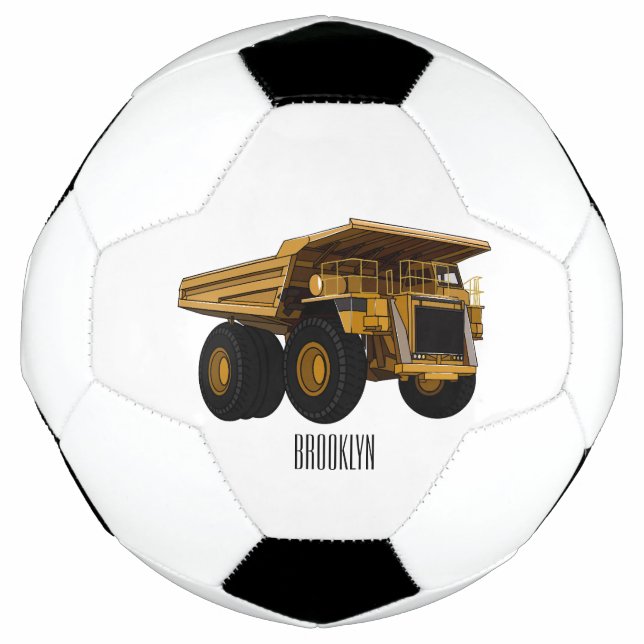 Haul truck cartoon illustration football (Front)