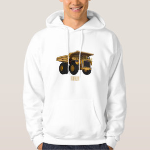 Haul truck cartoon illustration hoodie