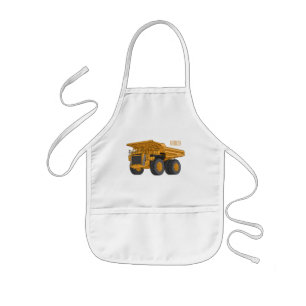 Haul truck cartoon illustration kids apron