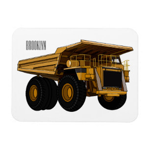 Haul truck cartoon illustration magnet