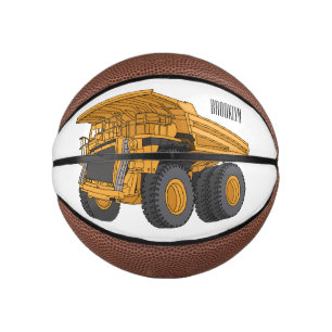 Haul truck cartoon illustration  mini basketball