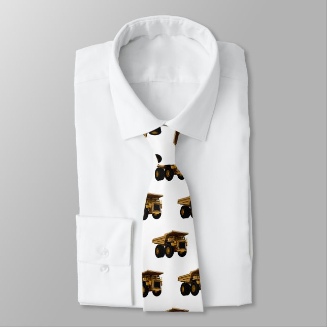Haul truck cartoon illustration tie (Tied)