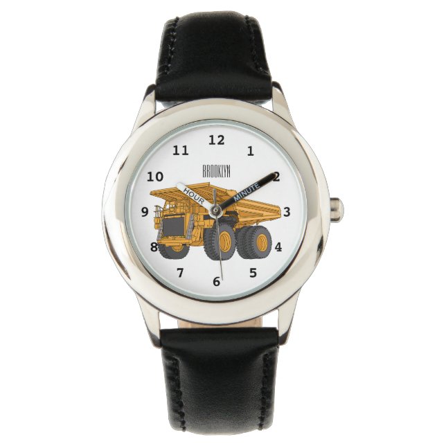 Haul truck cartoon illustration watch (Front)