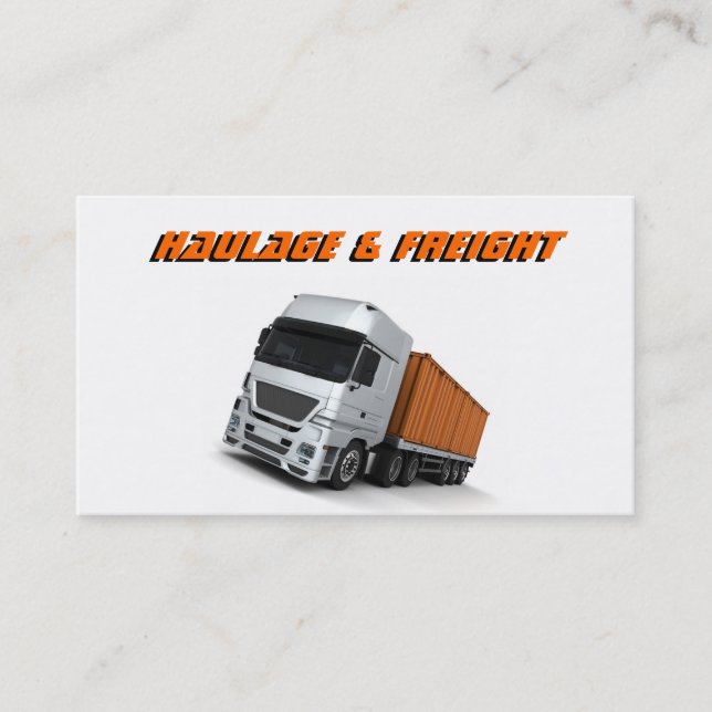 Haulage and Freight Business Card (Front)