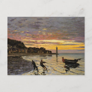 Hauling a Boat Ashore, Honfleur Postcard