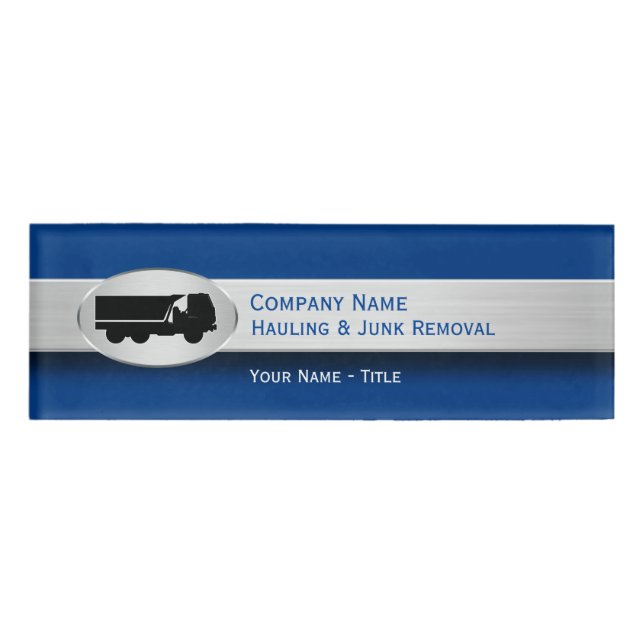 Hauling And Junk Removal Staff Name Tag (Front)