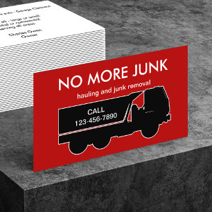 Hauling And Junk Removal Theme Business Card