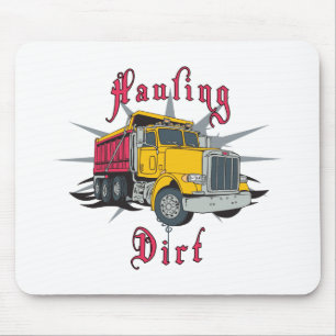 Hauling Dirt Dump Truck Mouse Mat